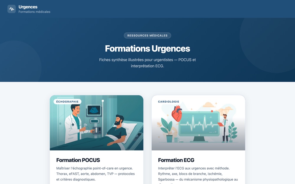 Aperçu de formation-urgences.ch
